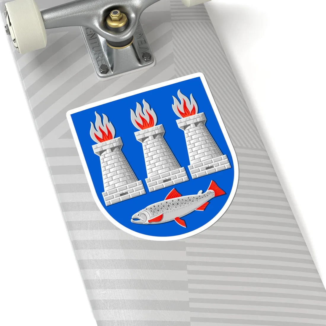 Lohja.vaakuna.1951 (Finland) (Coat of Arms) STICKER Vinyl Kiss-Cut Decal - The Sticker Space