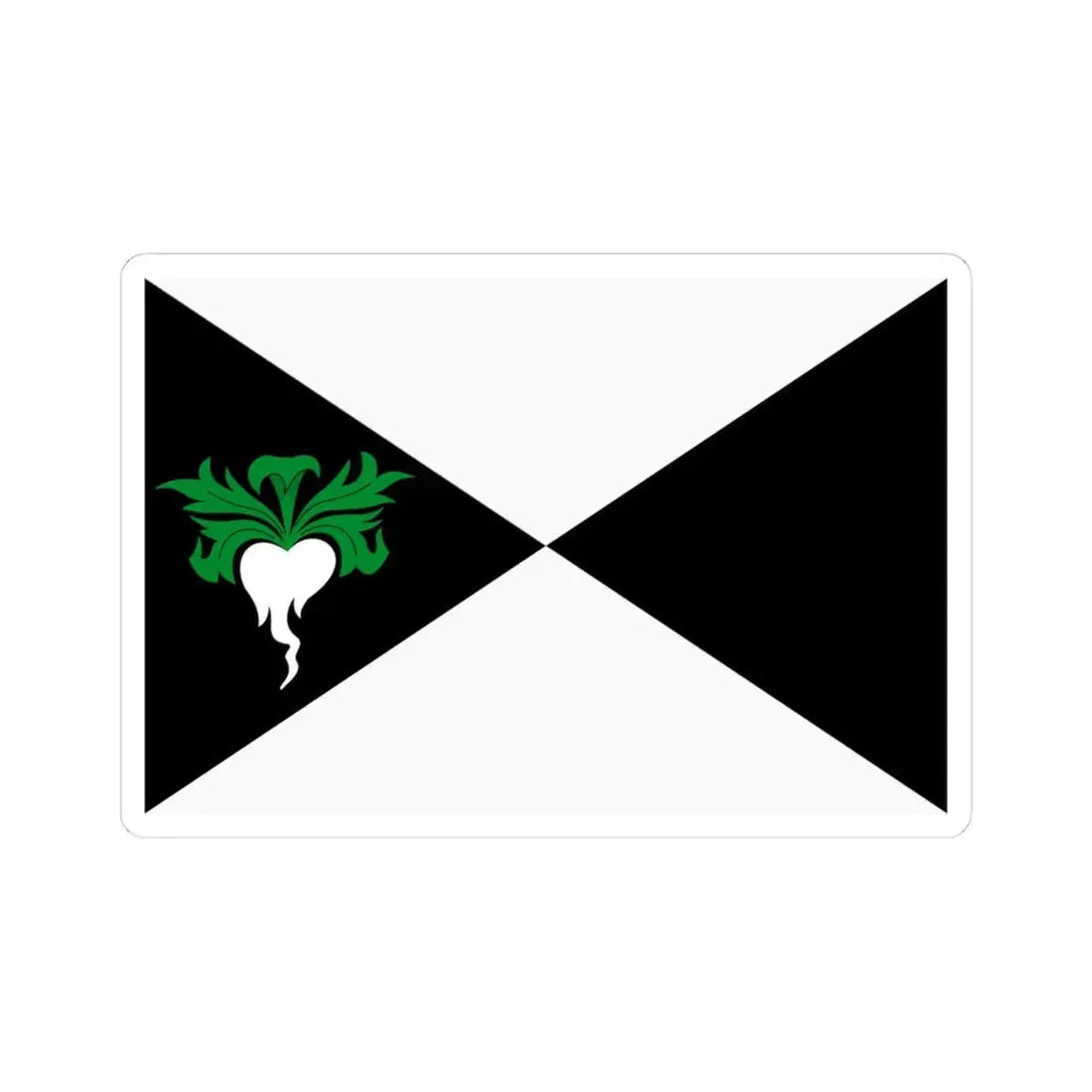 Lokeren vlag (Belgium) STICKER Vinyl Kiss-Cut Decal 4 Inch White - The Sticker Space