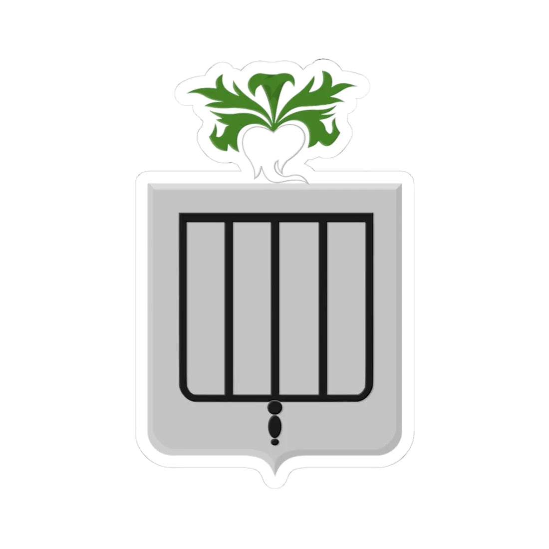 Lokeren wapen (Belgium) (Coat of Arms) STICKER Vinyl Kiss-Cut Decal 3 Inch White - The Sticker Space