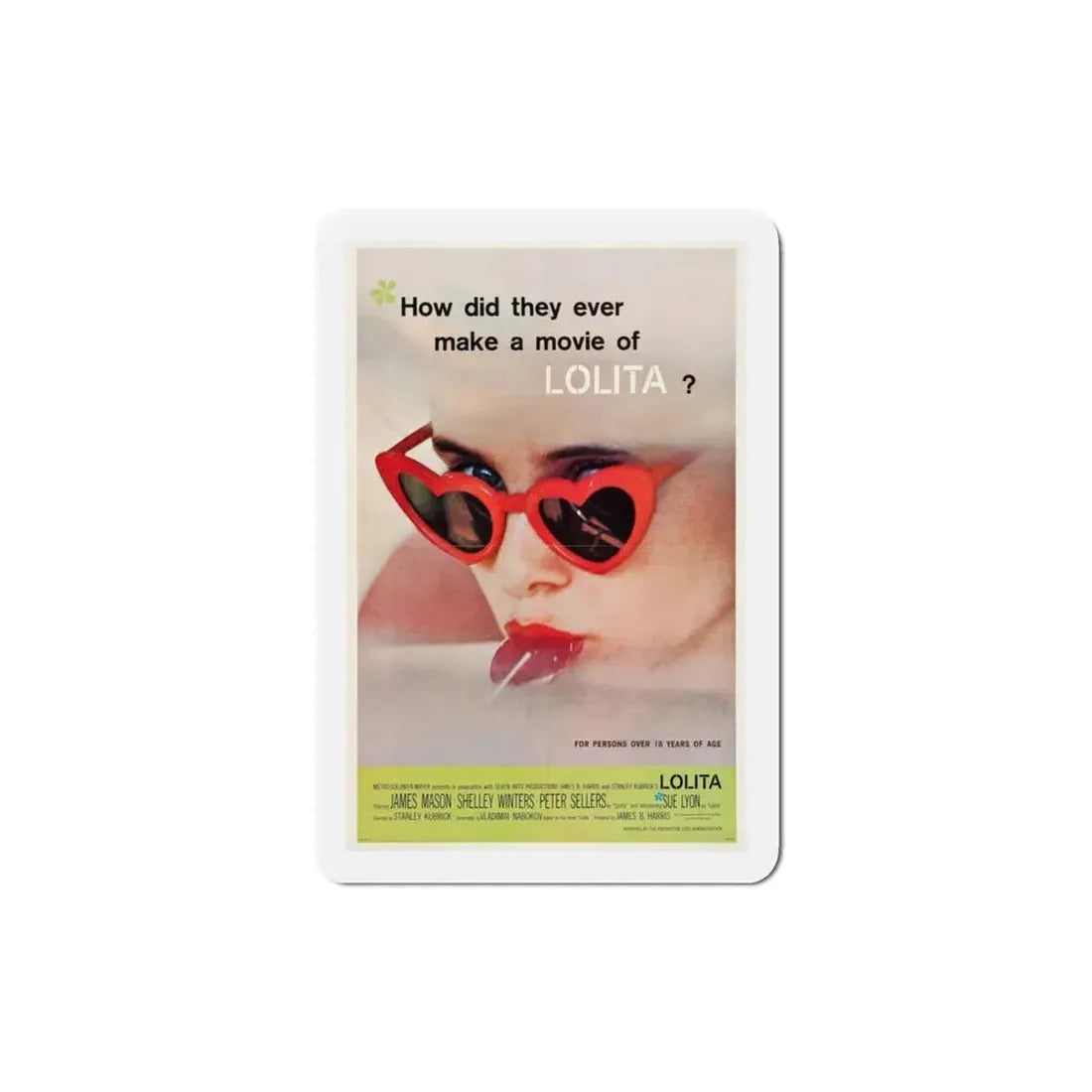 Lolita 1962 Movie Poster Refrigerator Magnet 3 Inch - The Sticker Space