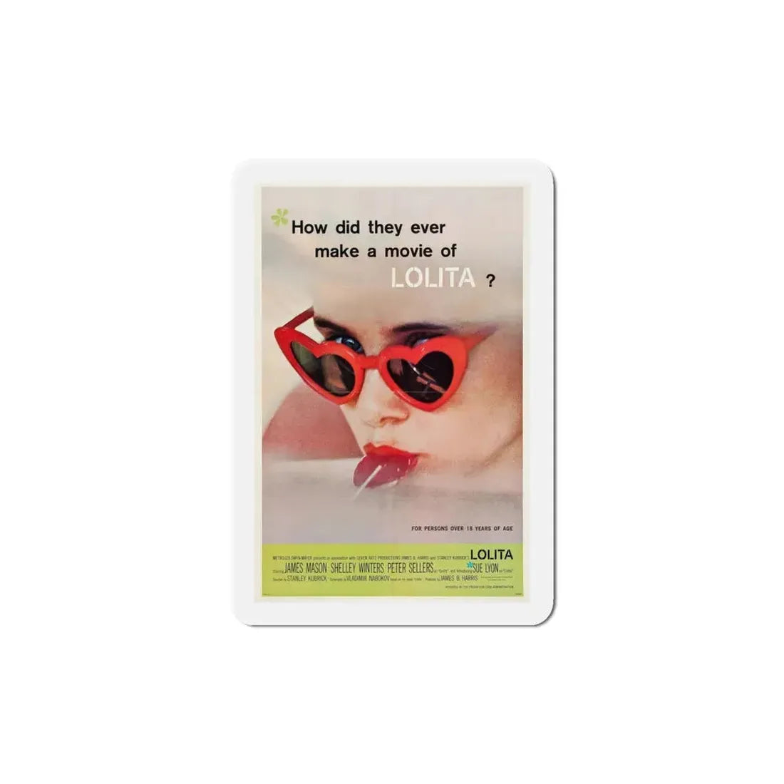 Lolita 1962 Movie Poster Refrigerator Magnet 5 Inch - The Sticker Space