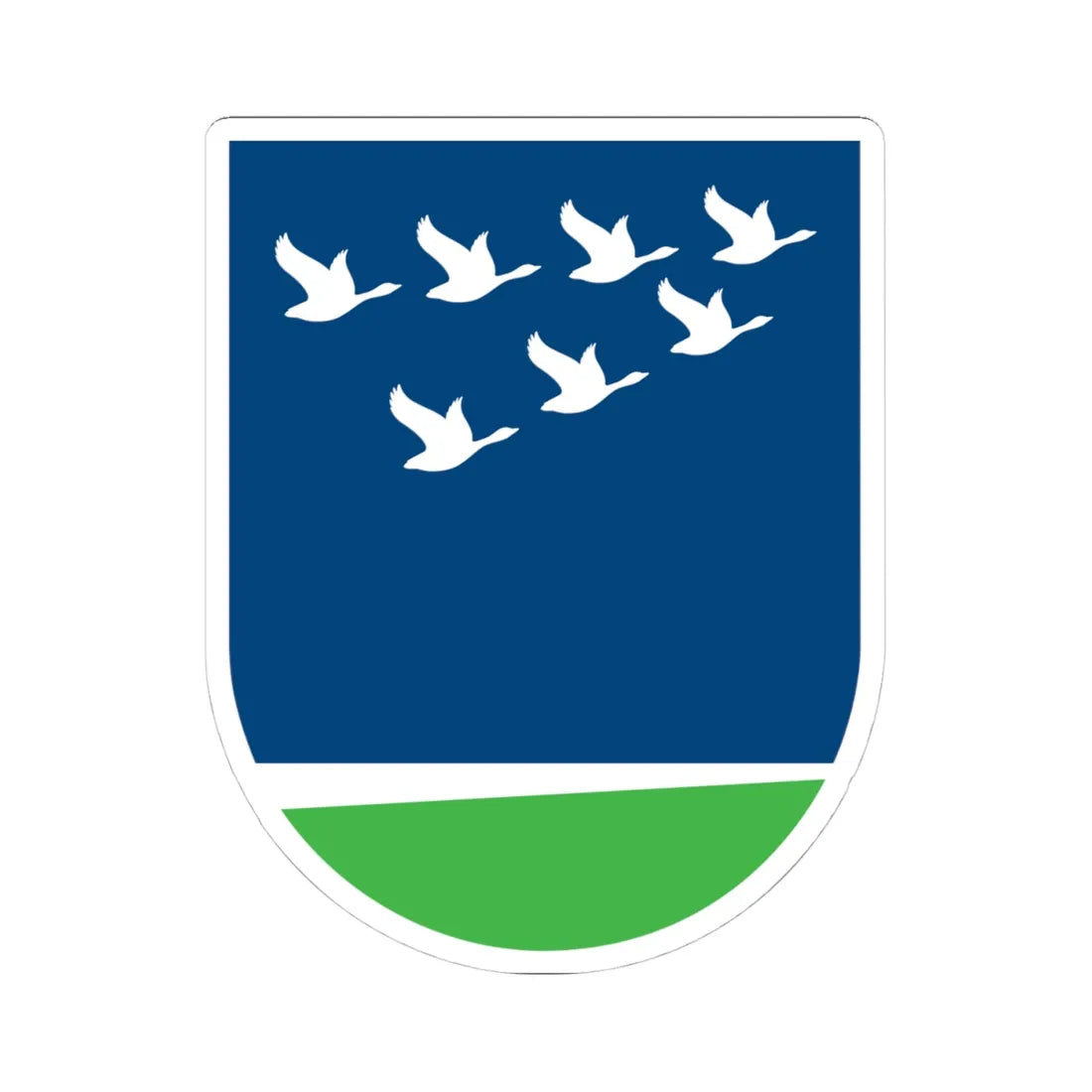 Lolland Kommune coa (Denmark) (Coat of Arms) STICKER Vinyl Kiss-Cut Decal 4 Inch White - The Sticker Space