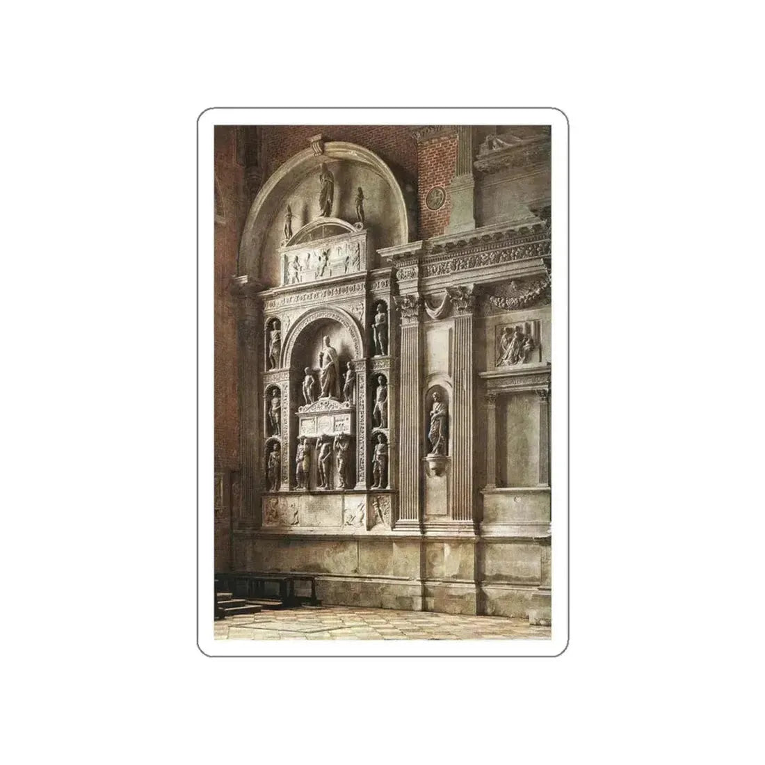 LOMBARDO, Pietro - Monument of Pietro Mocenigo (Artwork) STICKER Vinyl Die-Cut Decal White Die-Cut 4 Inch - The Sticker Space