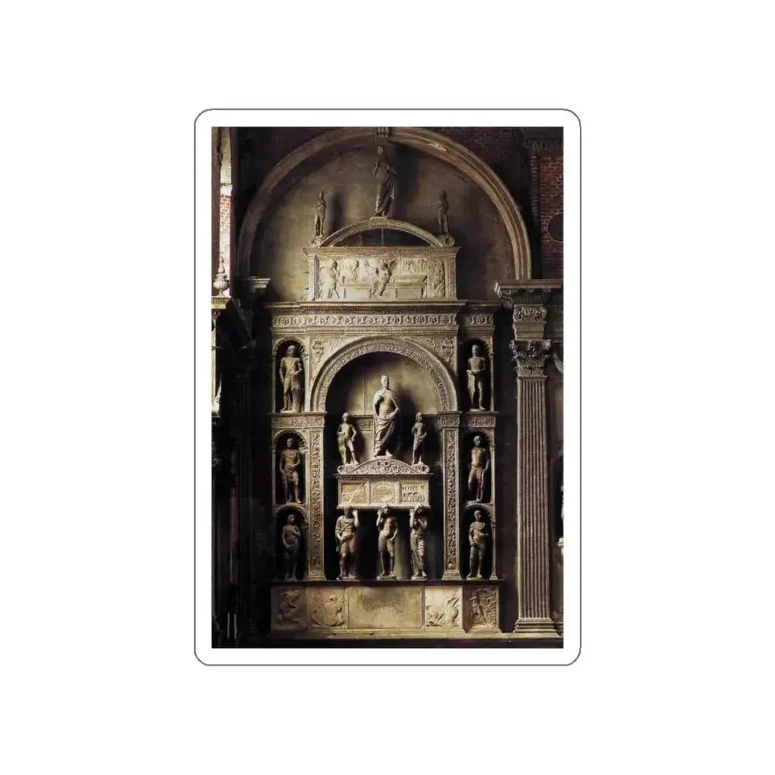 LOMBARDO, Pietro - Monument of Pietro Mocenigo2 (Artwork) STICKER Vinyl Die-Cut Decal White Die-Cut 4 Inch - The Sticker Space