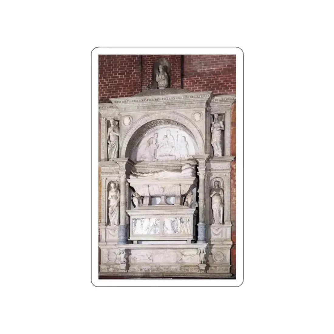 LOMBARDO, Pietro - Monument to Doge Niccolo Marcello (Artwork) STICKER Vinyl Die-Cut Decal White Die-Cut 2 Inch - The Sticker Space