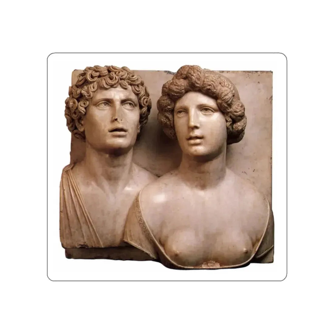 LOMBARDO, Tullio - Self-portrait with his Wife in Ancient Guise (Artwork) STICKER Vinyl Die-Cut Decal - The Sticker Space