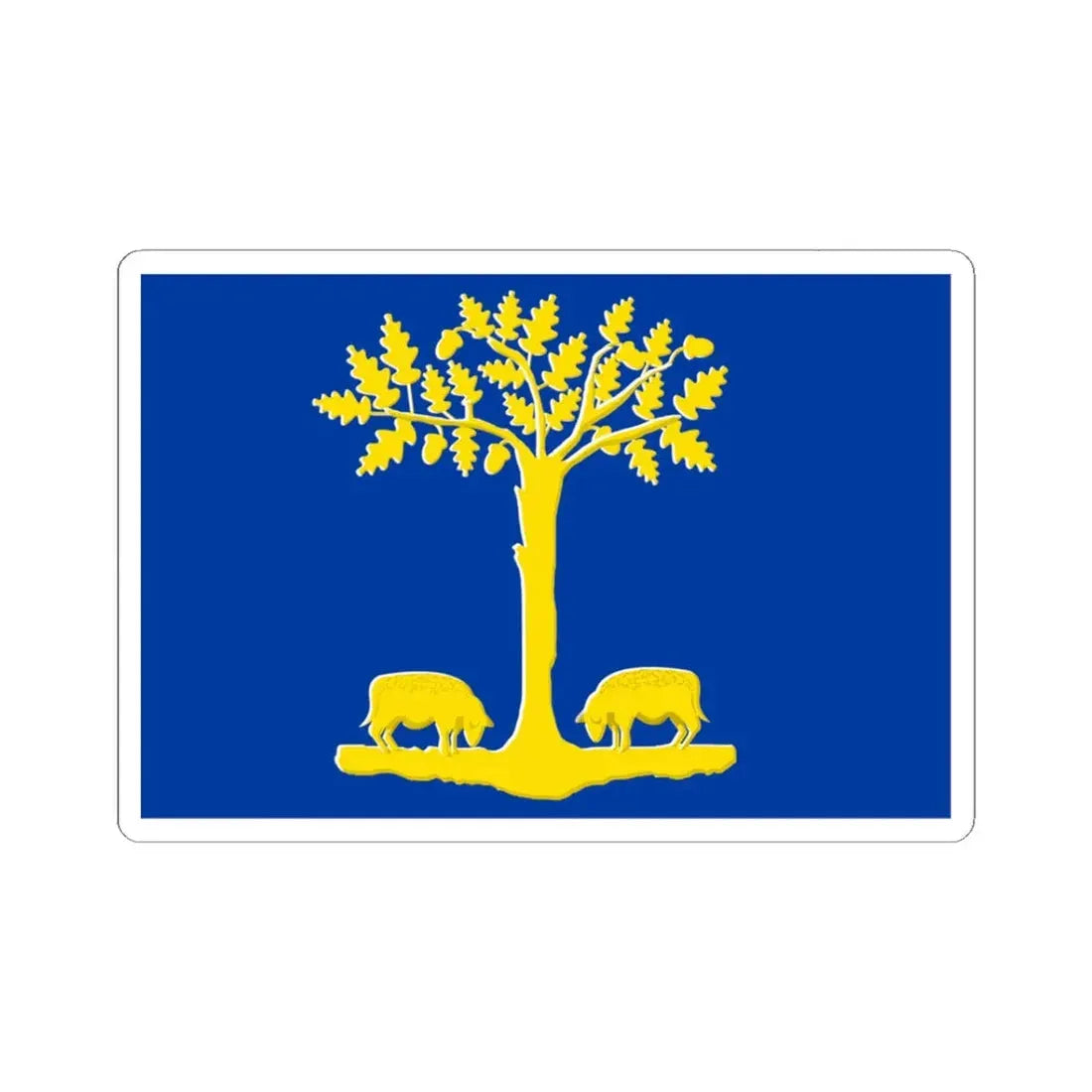 Lommel vlag (Belgium) STICKER Vinyl Kiss-Cut Decal 3 Inch White - The Sticker Space