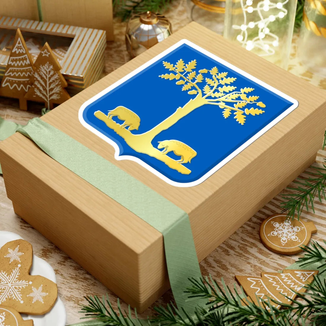 Lommel wapen (Belgium) (Coat of Arms) STICKER Vinyl Kiss-Cut Decal - The Sticker Space