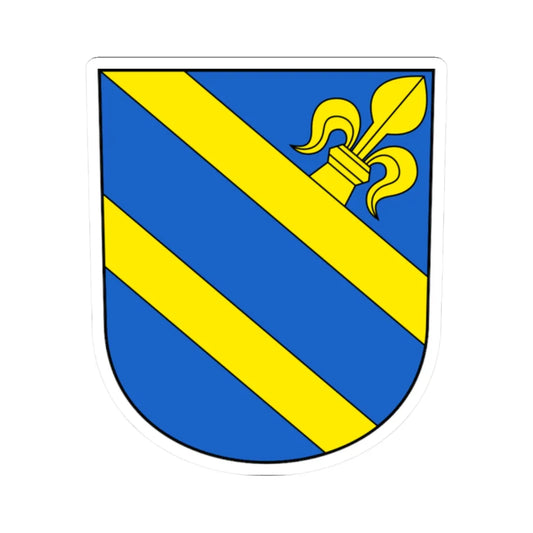 Lommis-blazon (Switzerland) (Coat of Arms) STICKER Vinyl Kiss-Cut Decal 2 Inch White - The Sticker Space