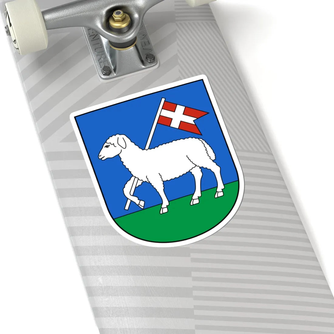 Lommiswil-blazon (Switzerland) (Coat of Arms) STICKER Vinyl Kiss-Cut Decal - The Sticker Space