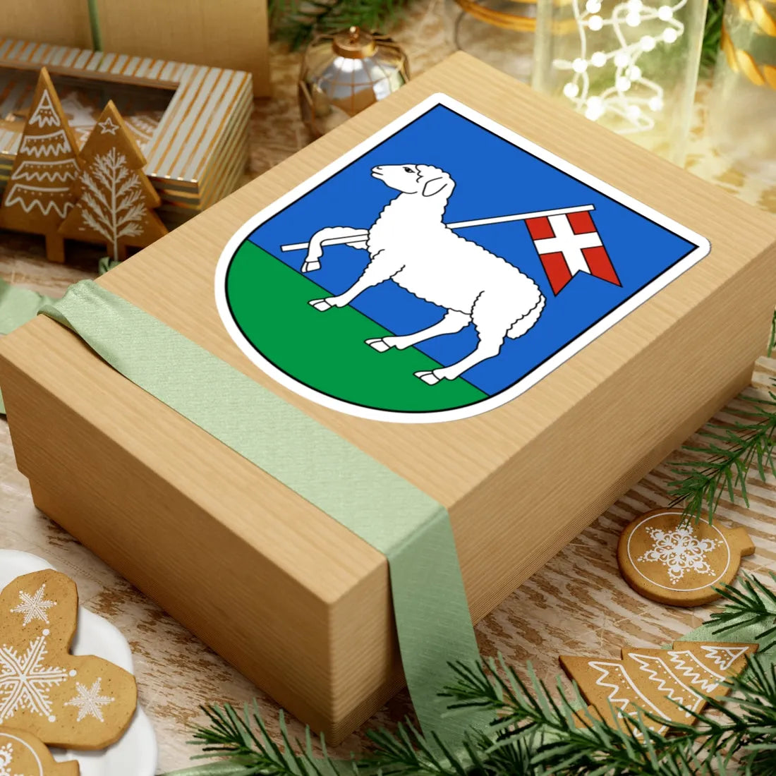 Lommiswil-blazon (Switzerland) (Coat of Arms) STICKER Vinyl Kiss-Cut Decal - The Sticker Space