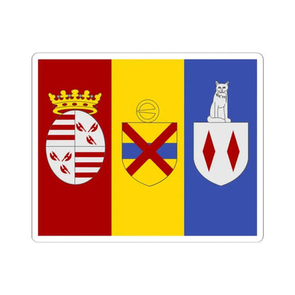 Londerzeel vlag (Belgium) STICKER Vinyl Kiss-Cut Decal 3 Inch White - The Sticker Space