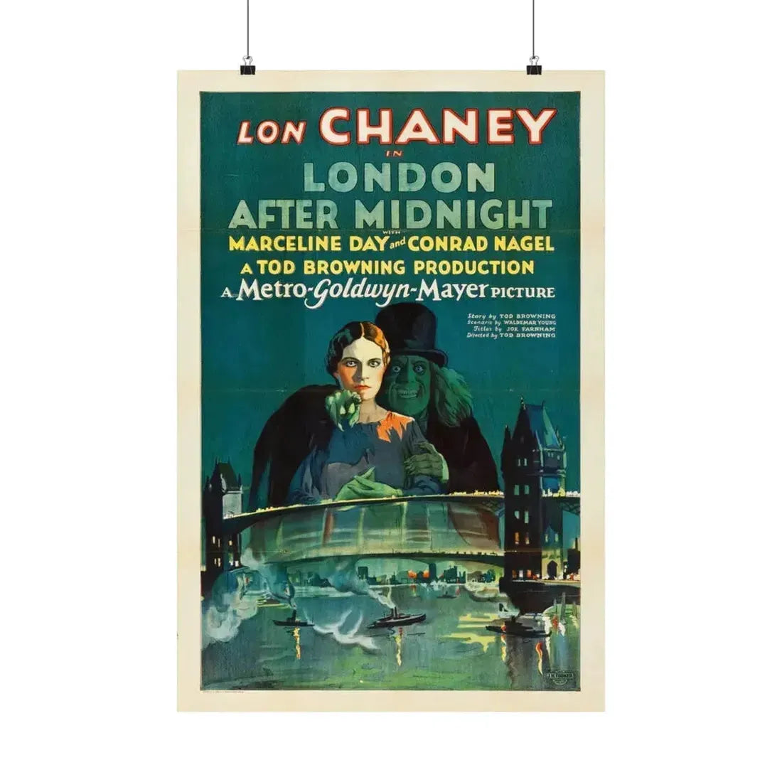 LONDON AFTER MIDNIGHT 1927 - Paper Movie Poster 20″ x 30″ Matte - The Sticker Space