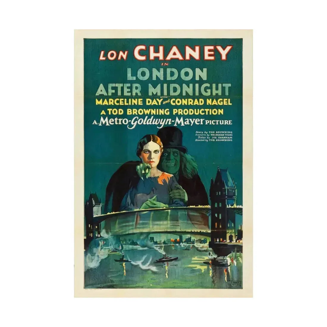 LONDON AFTER MIDNIGHT 1927 - Paper Movie Poster - The Sticker Space