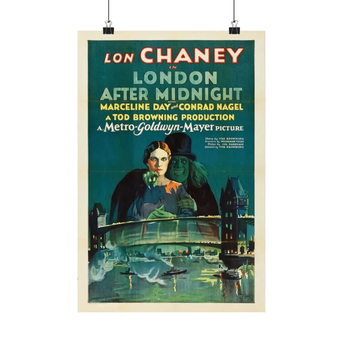 LONDON AFTER MIDNIGHT 1927 - Paper Movie Poster - The Sticker Space