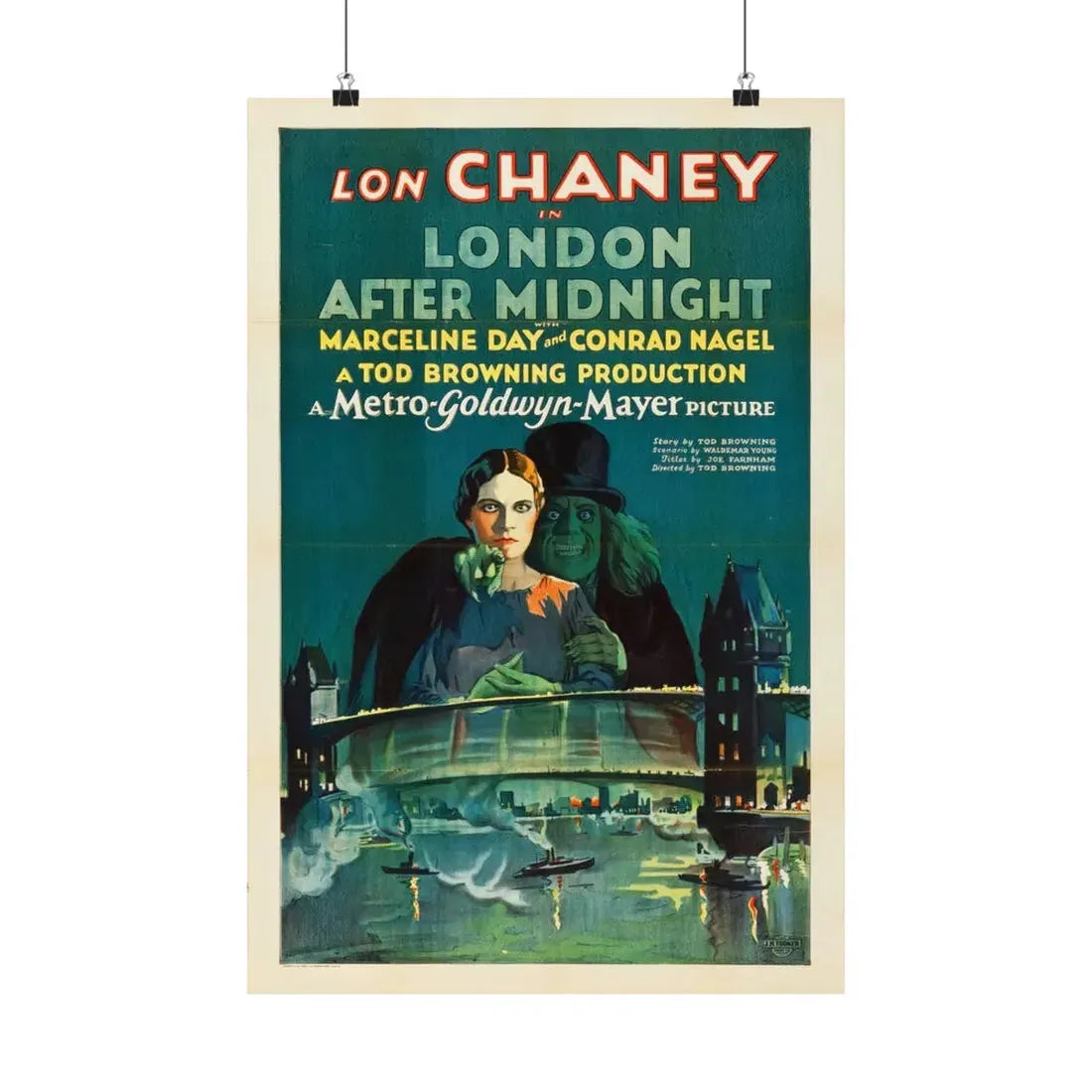 LONDON AFTER MIDNIGHT 1927 - Paper Movie Poster - The Sticker Space