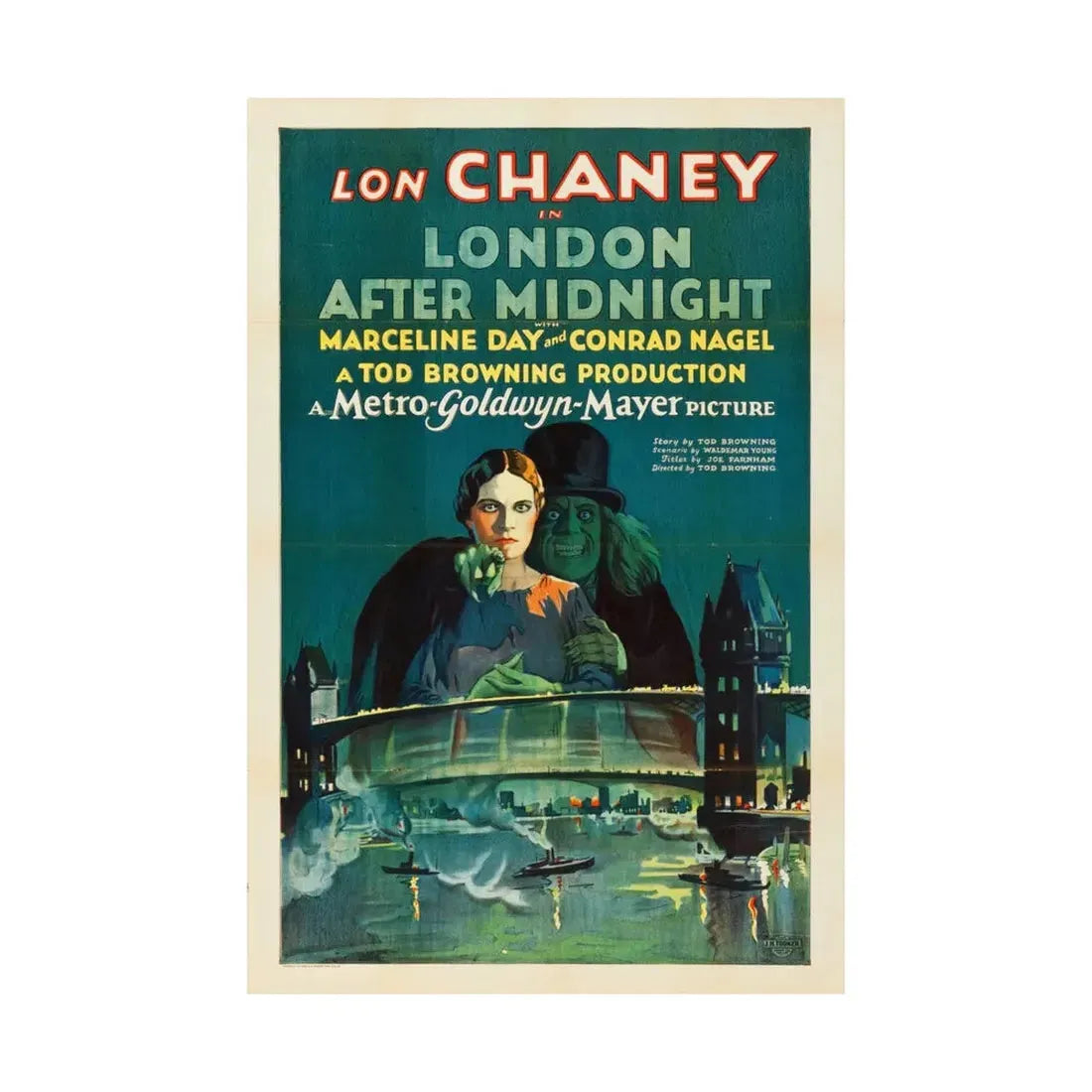 LONDON AFTER MIDNIGHT 1927 - Paper Movie Poster - The Sticker Space