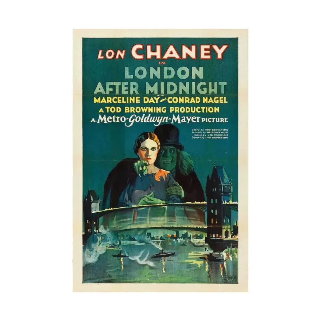 LONDON AFTER MIDNIGHT 1927 - Paper Movie Poster - The Sticker Space