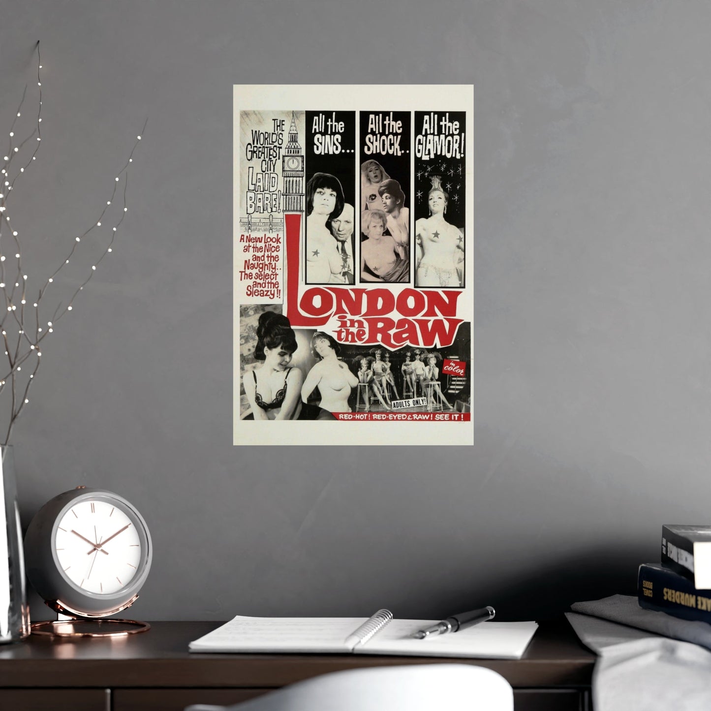 LONDON IN THE RAW 1964 - Paper Movie Poster-The Sticker Space