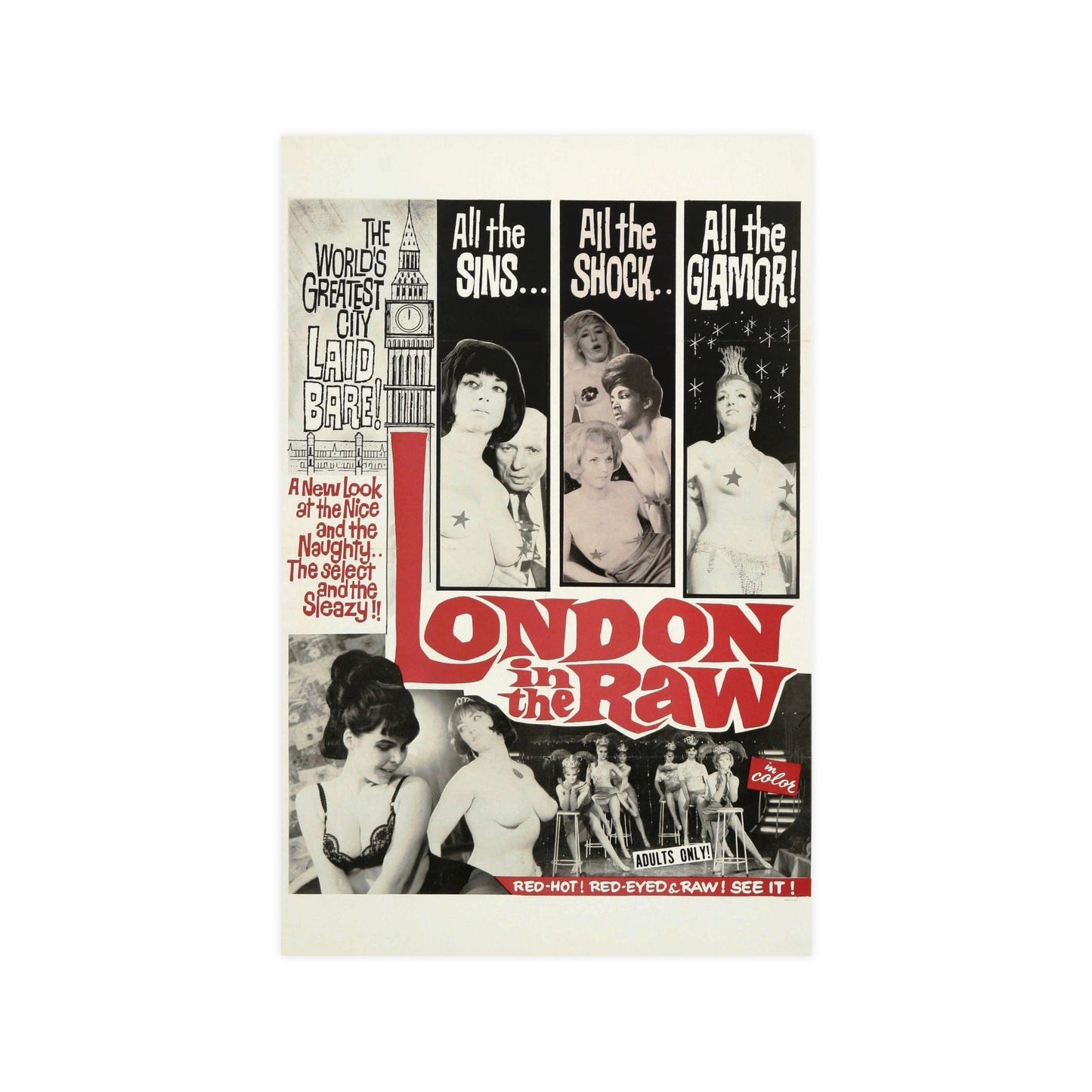 LONDON IN THE RAW 1964 - Paper Movie Poster-11″ x 17″ (Vertical)-The Sticker Space