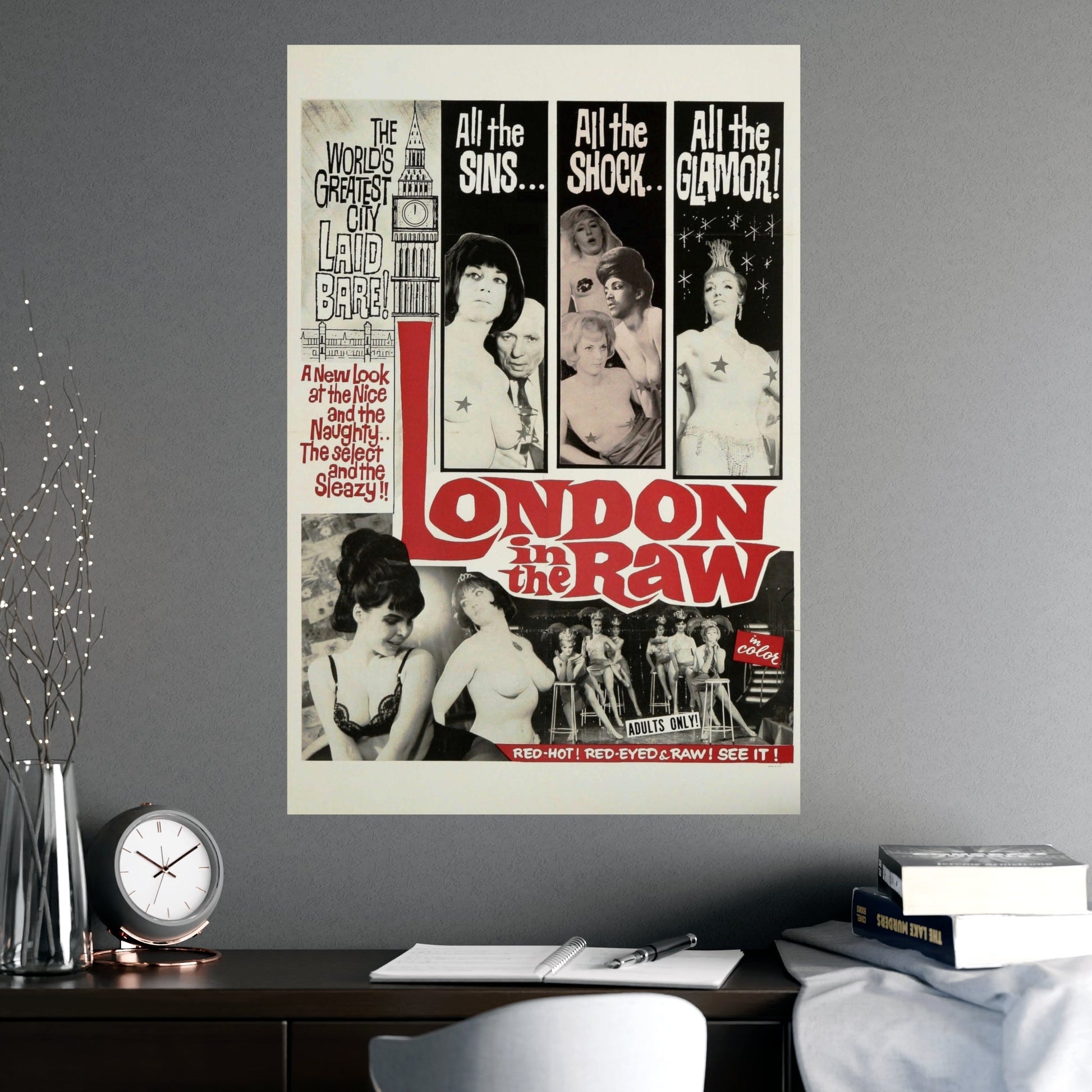 LONDON IN THE RAW 1964 - Paper Movie Poster-The Sticker Space