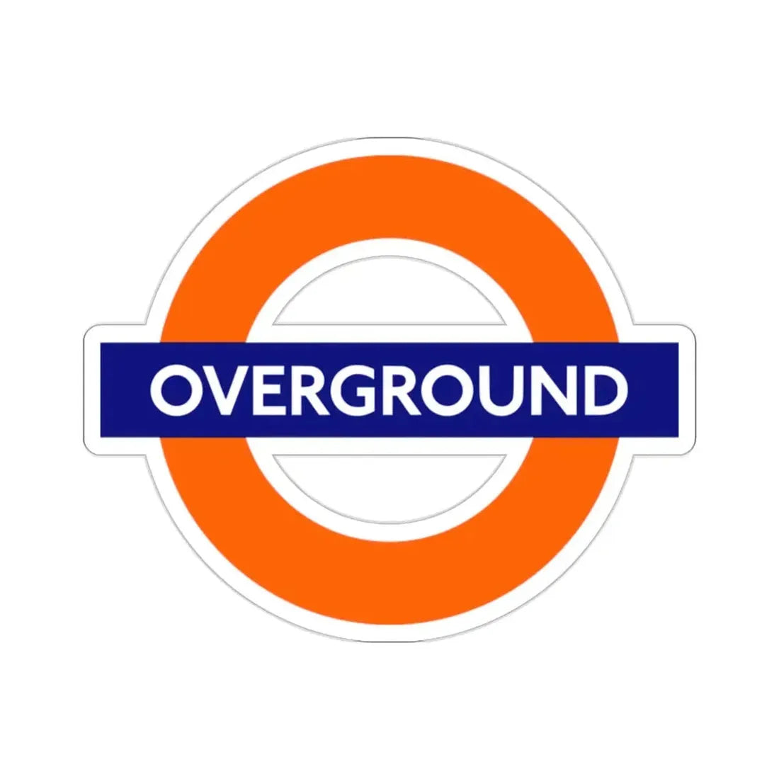 London Overground STICKER Vinyl Die-Cut Decal 2 Inch - The Sticker Space