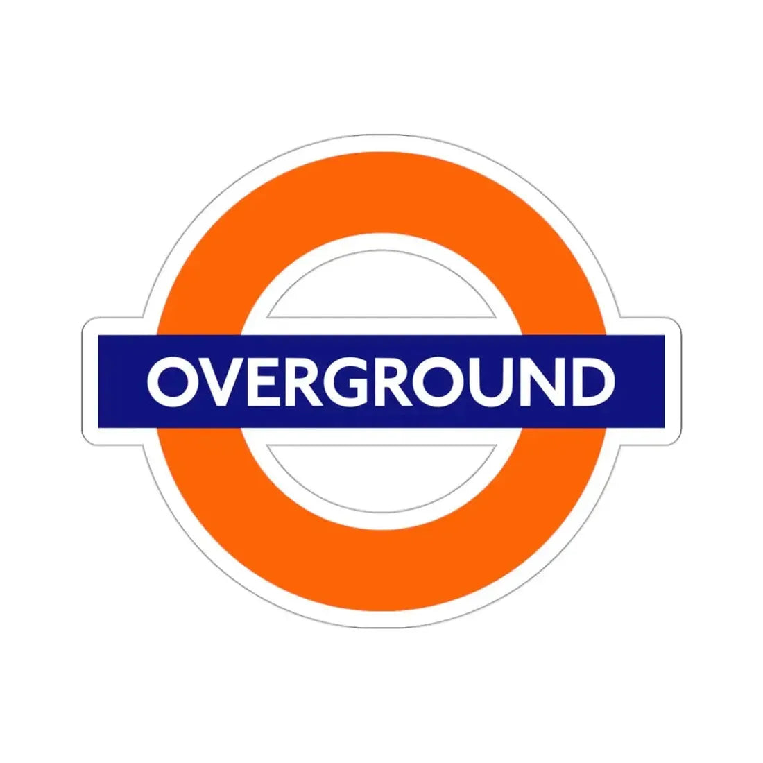 London Overground STICKER Vinyl Die-Cut Decal 3 Inch - The Sticker Space