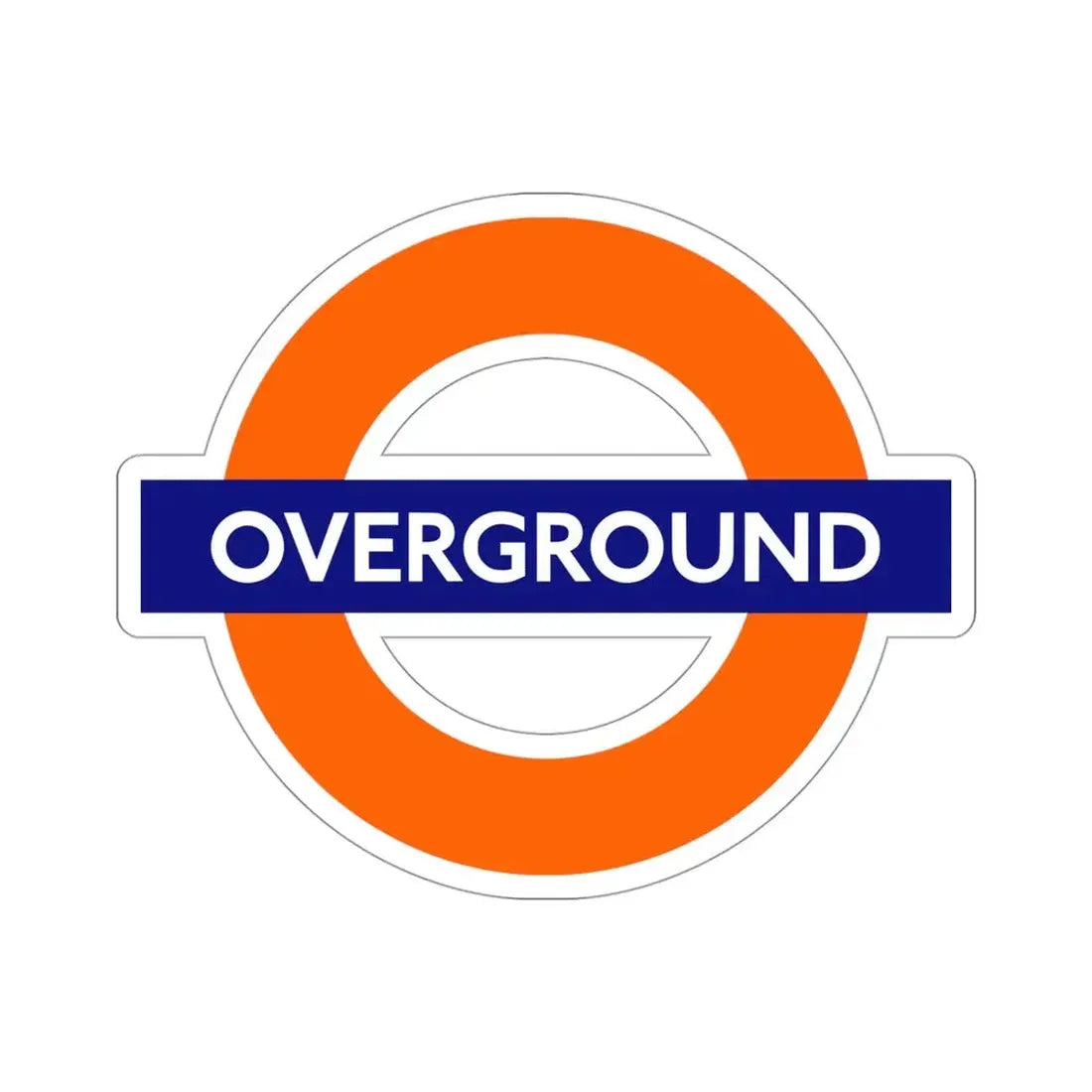 London Overground STICKER Vinyl Die-Cut Decal 4 Inch - The Sticker Space