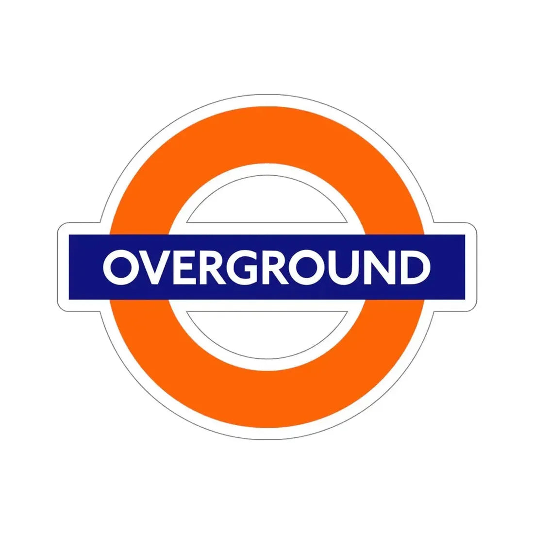 London Overground STICKER Vinyl Die-Cut Decal 6 Inch - The Sticker Space