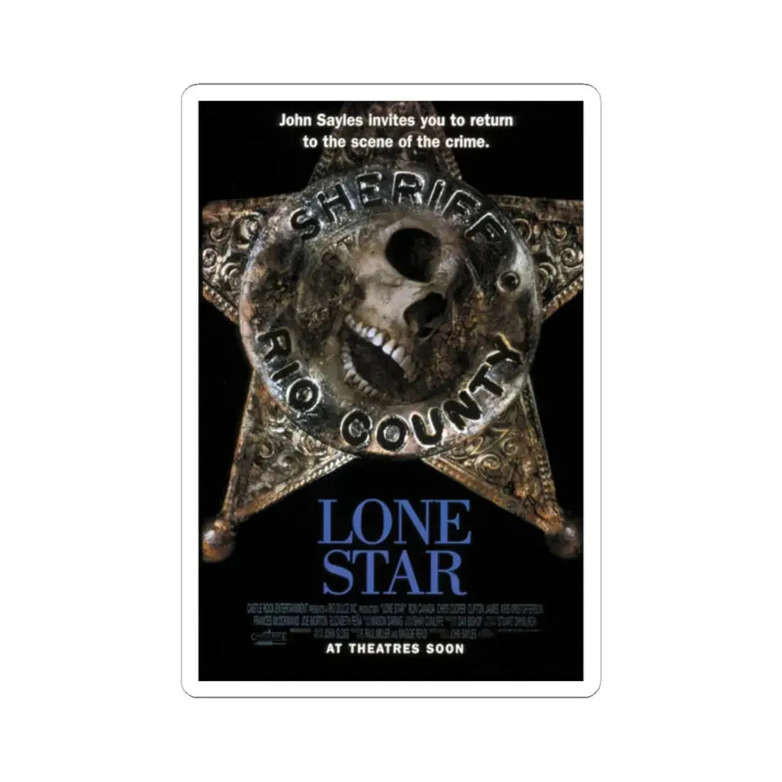 Lone Star 1996 Movie Poster - STICKER Vinyl Kiss-Cut Decal 2 Inch White - The Sticker Space