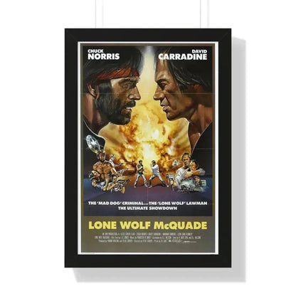 LONE WOLF MCQUADE 1983 - Framed Movie Poster 16″ x 24″ Black - The Sticker Space