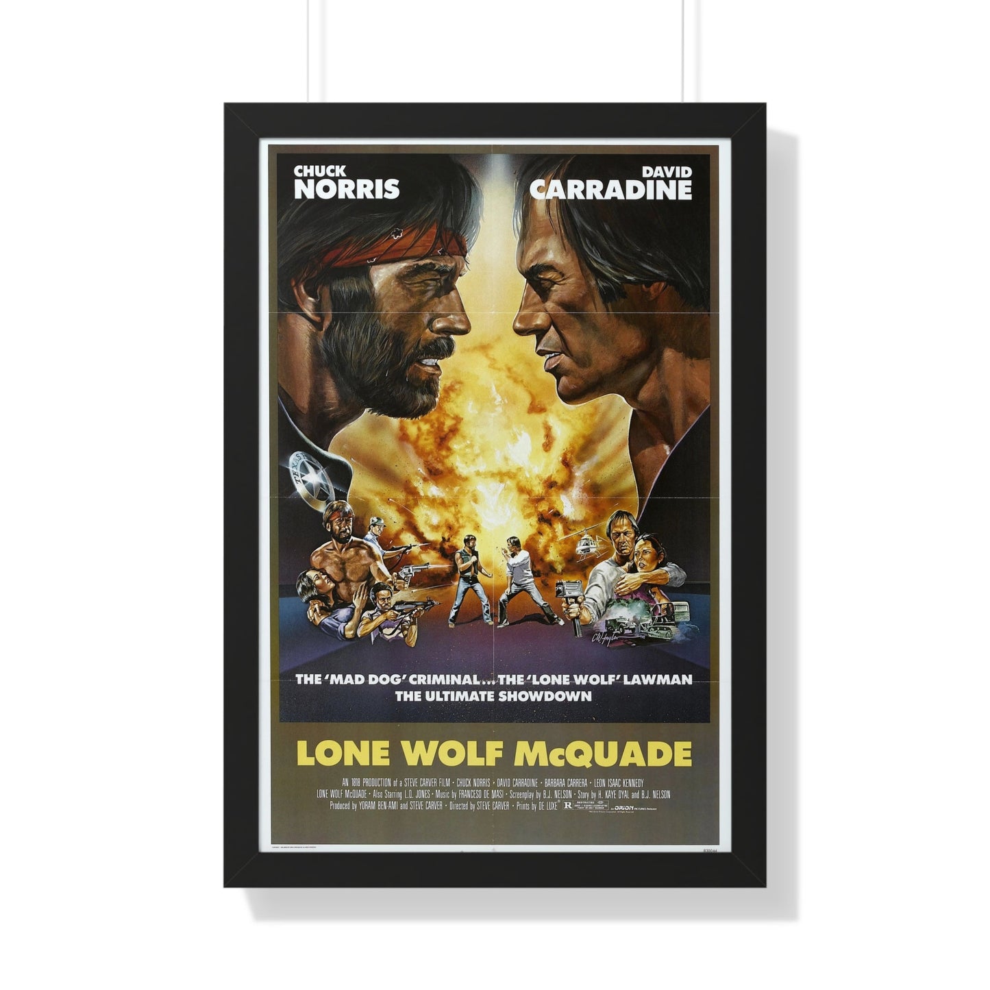 LONE WOLF MCQUADE 1983 - Framed Movie Poster-20" x 30"-The Sticker Space