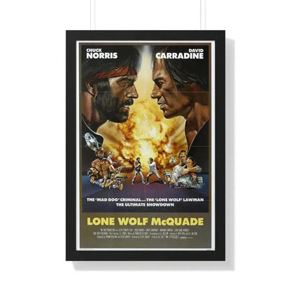 LONE WOLF MCQUADE 1983 - Framed Movie Poster 20" x 30" Black - The Sticker Space