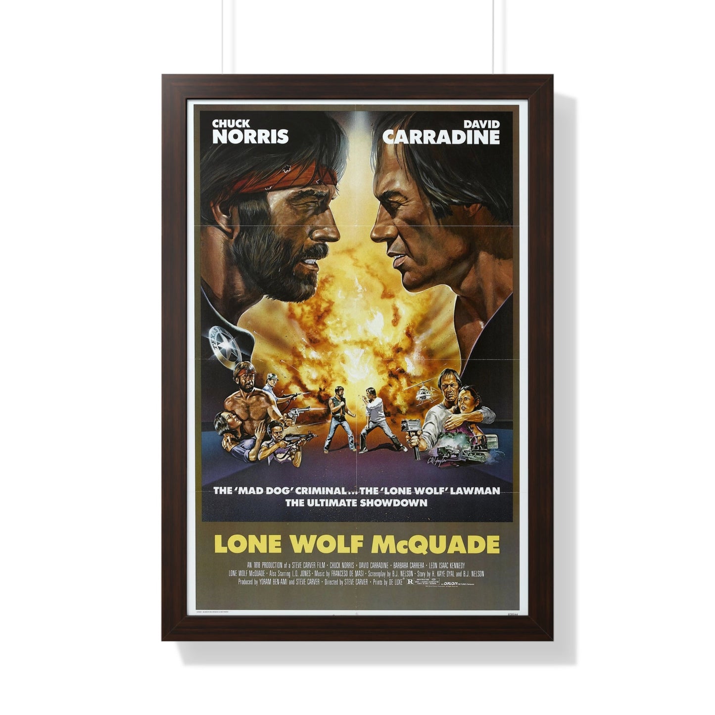 LONE WOLF MCQUADE 1983 - Framed Movie Poster-20" x 30"-The Sticker Space