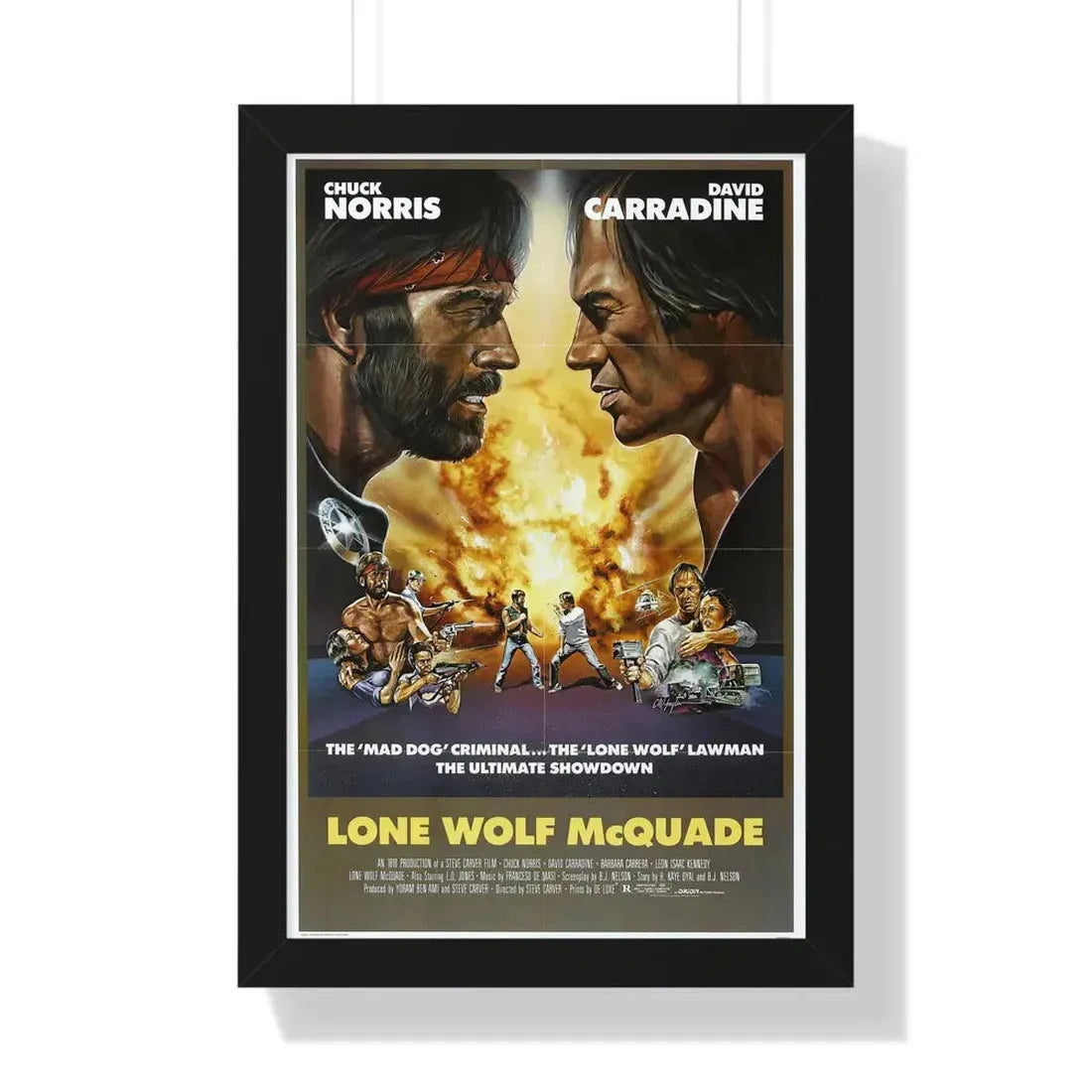 LONE WOLF MCQUADE 1983 - Framed Movie Poster - The Sticker Space
