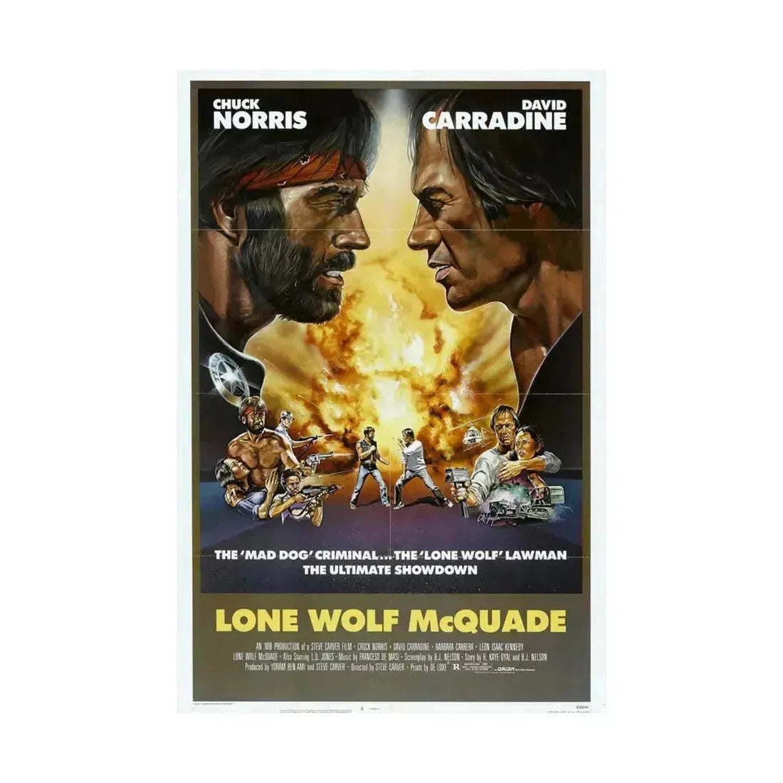 LONE WOLF MCQUADE 1983 - Paper Movie Poster - The Sticker Space