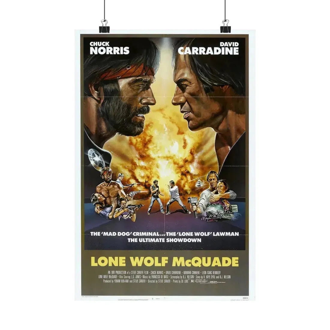 LONE WOLF MCQUADE 1983 - Paper Movie Poster - The Sticker Space