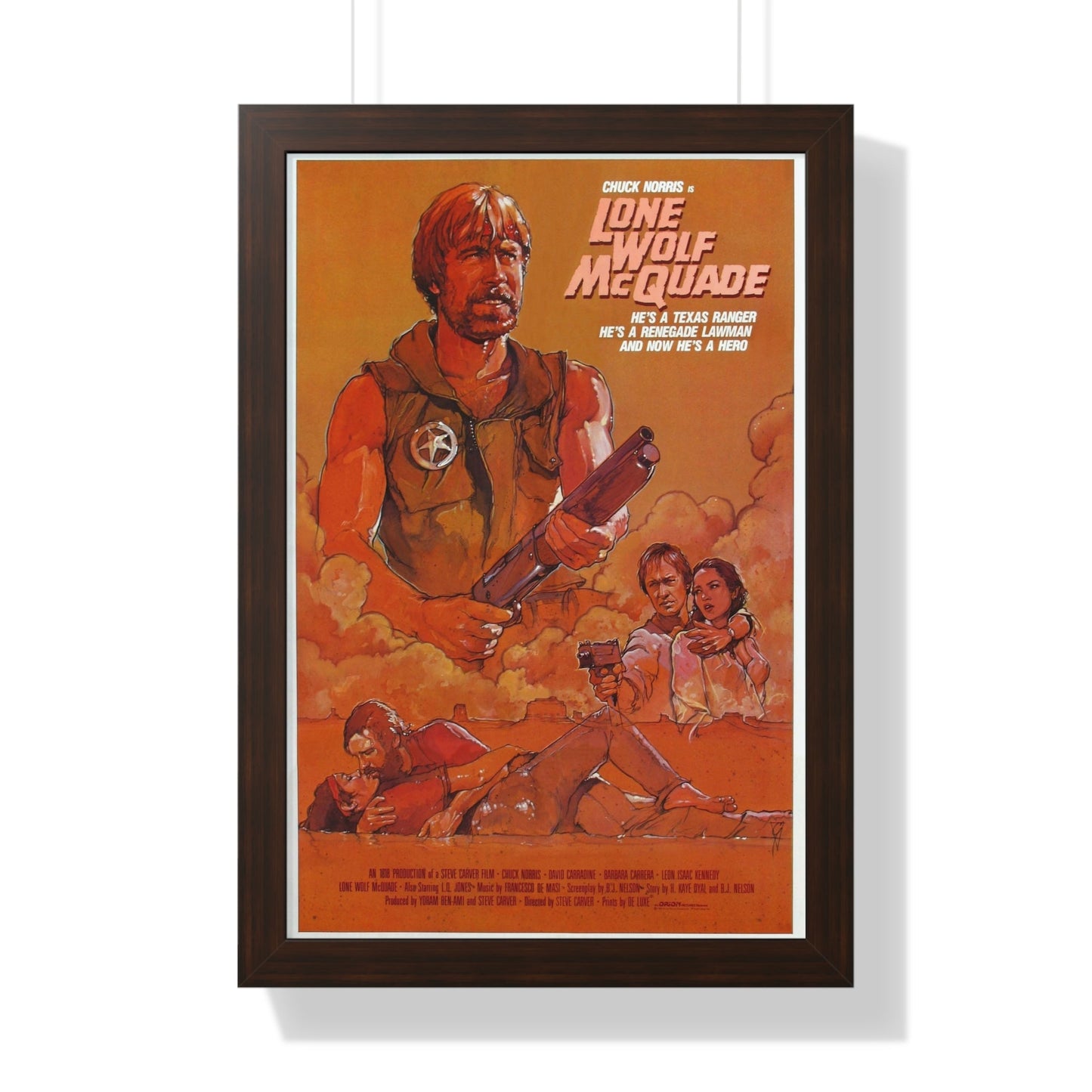 LONE WOLF MCQUADE (2) 1983 - Framed Movie Poster-16″ x 24″-The Sticker Space