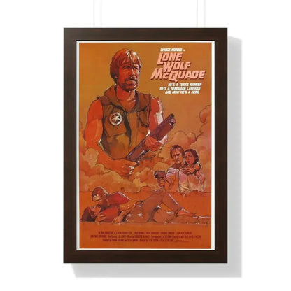 LONE WOLF MCQUADE (2) 1983 - Framed Movie Poster 16″ x 24″ Walnut - The Sticker Space