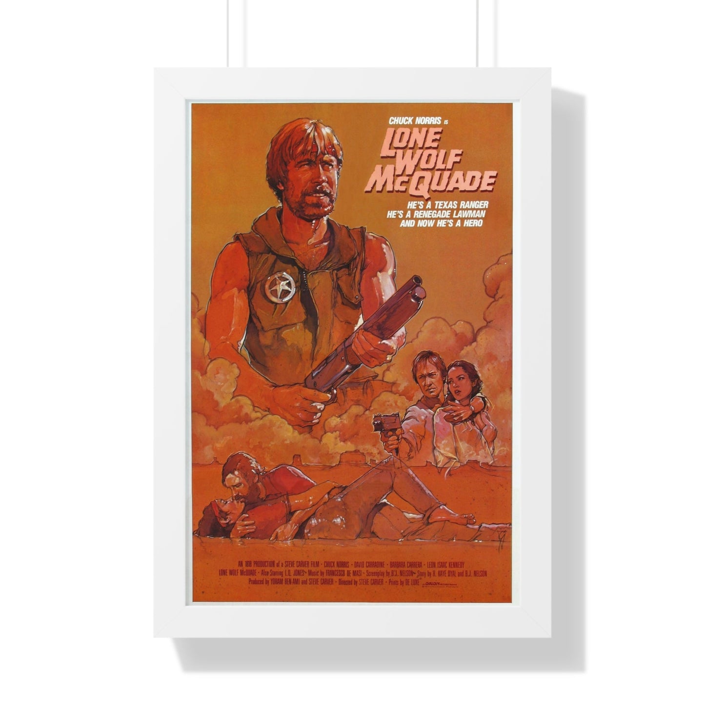 LONE WOLF MCQUADE (2) 1983 - Framed Movie Poster-16″ x 24″-The Sticker Space