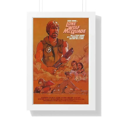 LONE WOLF MCQUADE (2) 1983 - Framed Movie Poster 16″ x 24″ White - The Sticker Space