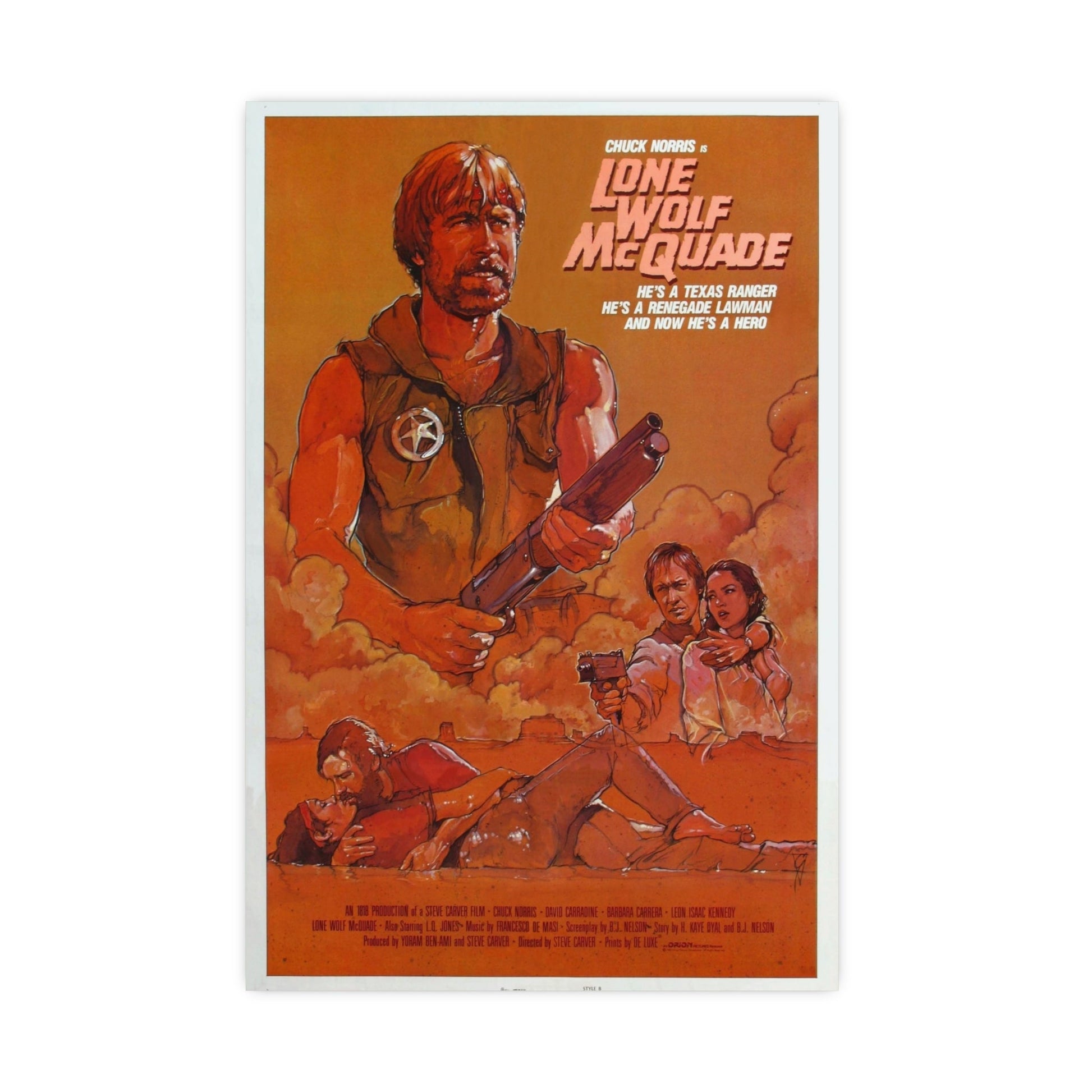 LONE WOLF MCQUADE (2) 1983 - Paper Movie Poster-16″ x 24″ (Vertical)-The Sticker Space