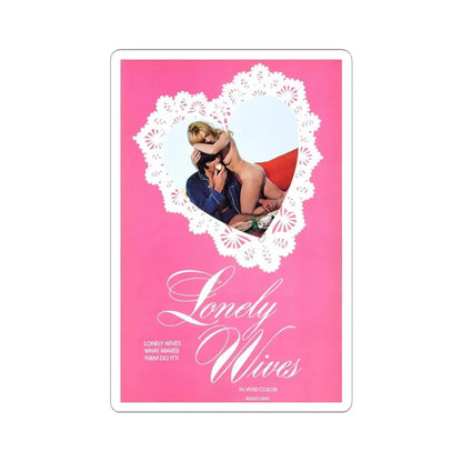 LONELY WIVES 1972 Movie Poster - STICKER Vinyl Kiss-Cut Decal 3 Inch White - The Sticker Space