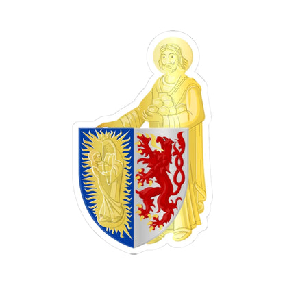Lontzen wapen (Belgium) (Coat of Arms) STICKER Vinyl Kiss-Cut Decal 3 Inch White - The Sticker Space