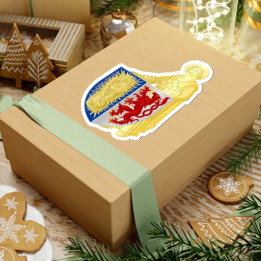 Lontzen wapen (Belgium) (Coat of Arms) STICKER Vinyl Kiss-Cut Decal - The Sticker Space