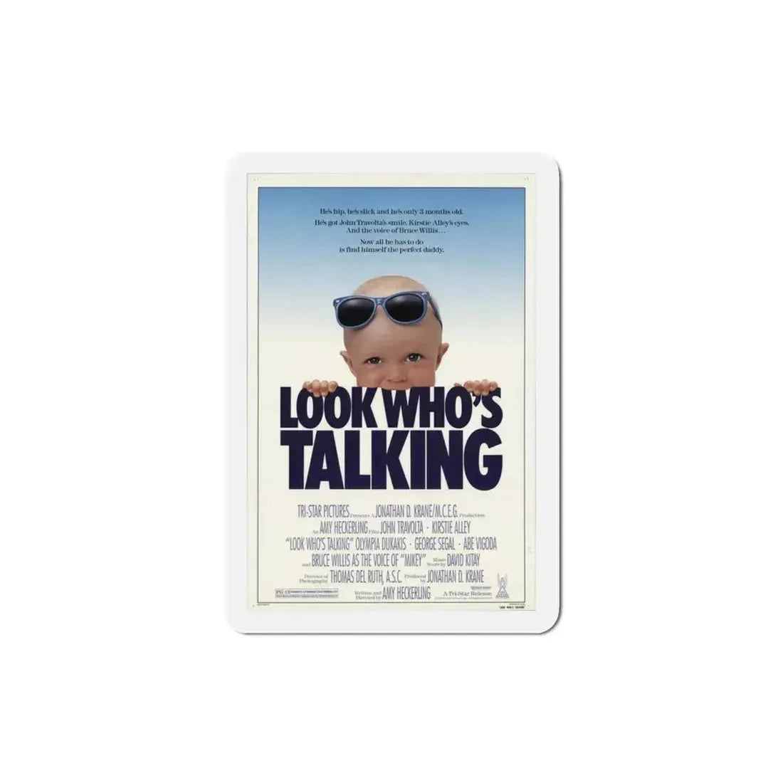 Look Who's Talking 1989 Movie Poster Refrigerator Magnet 2 Inch - The Sticker Space