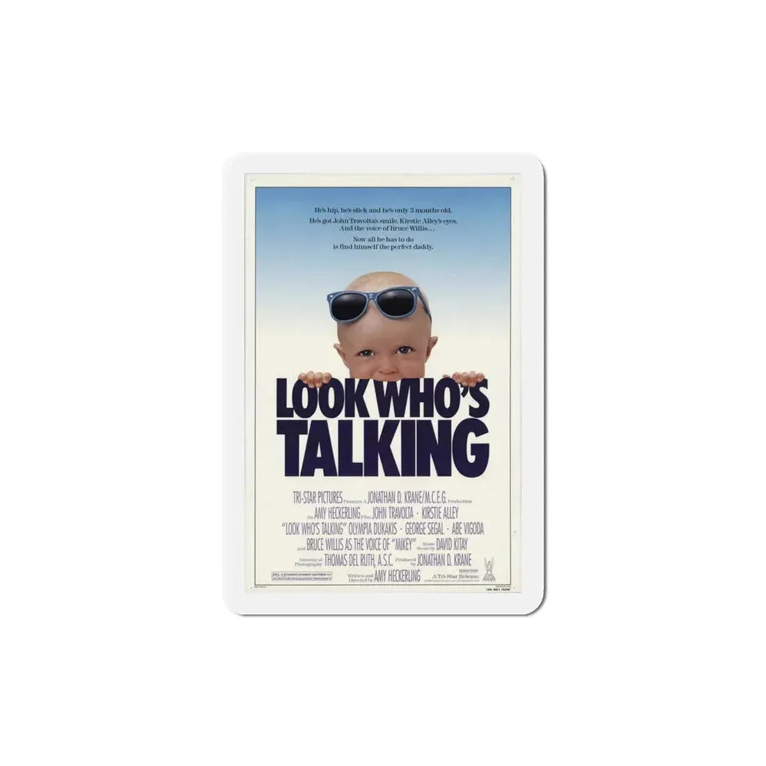 Look Who's Talking 1989 Movie Poster Refrigerator Magnet 4 Inch - The Sticker Space