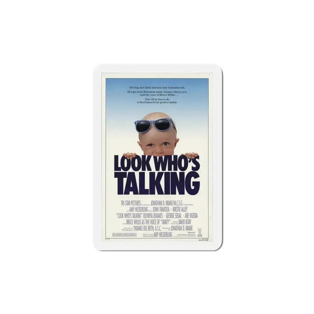 Look Who's Talking 1989 Movie Poster Refrigerator Magnet 5 Inch - The Sticker Space