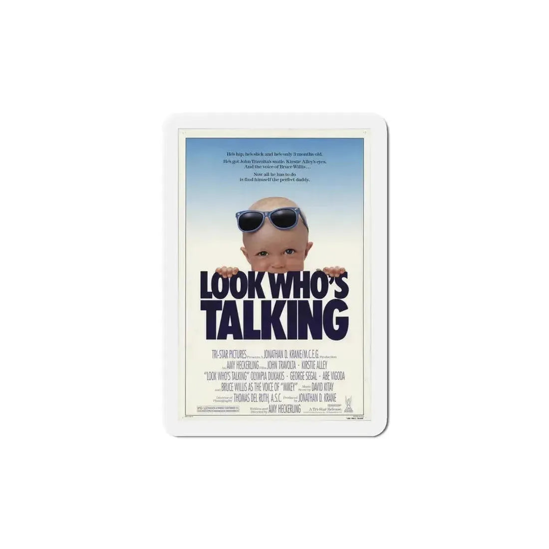 Look Who's Talking 1989 Movie Poster Refrigerator Magnet 6 Inch - The Sticker Space
