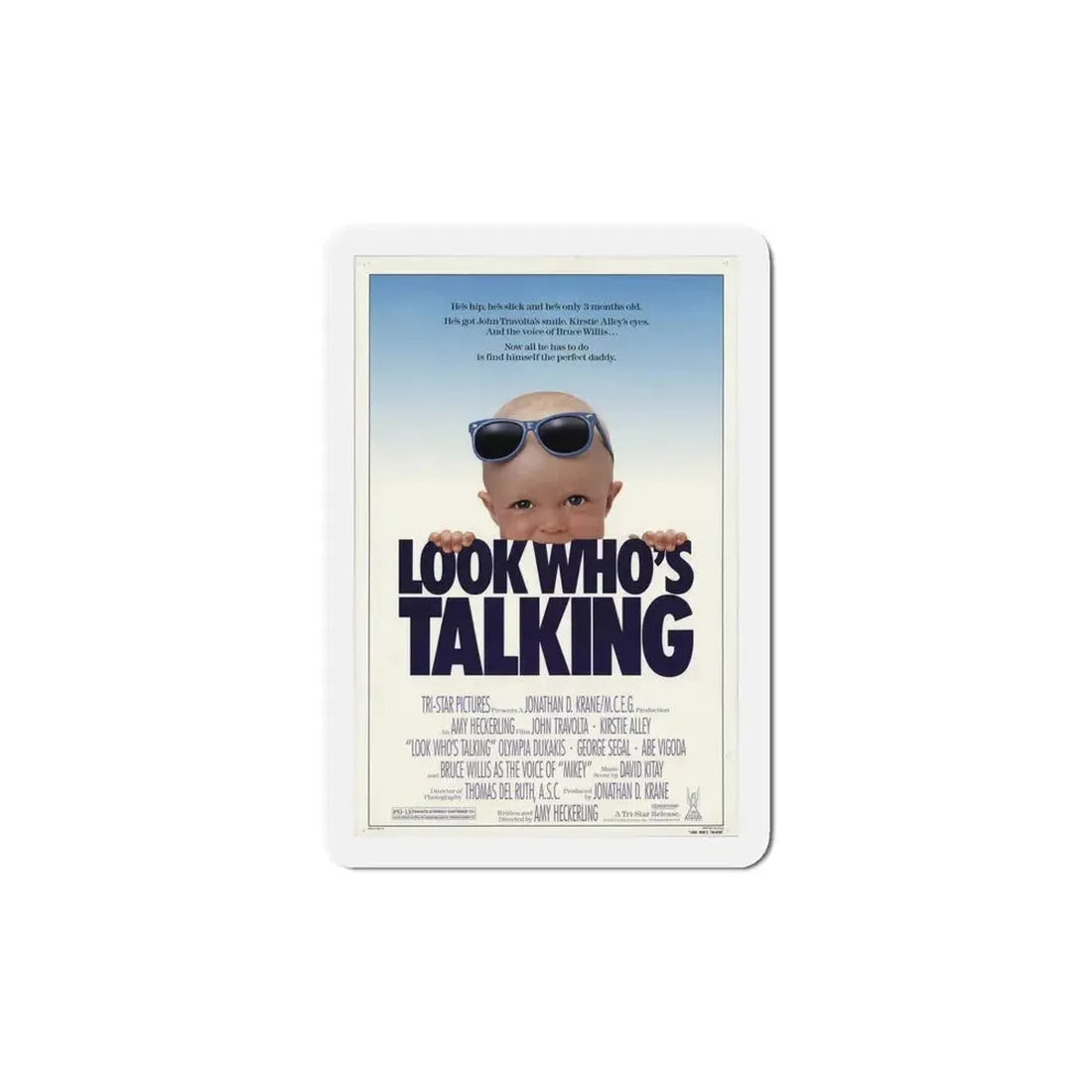 Look Who's Talking 1989 Movie Poster Refrigerator Magnet 6 Inch - The Sticker Space